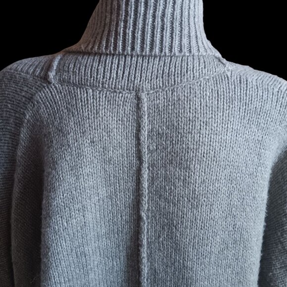 Women's Small Gap Long Cardigan Sweater Gray Open Front Ribbed Knit Womens S - Picture 7 of 8